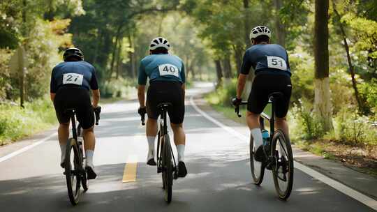 公路自行车骑行健康运动生活视频