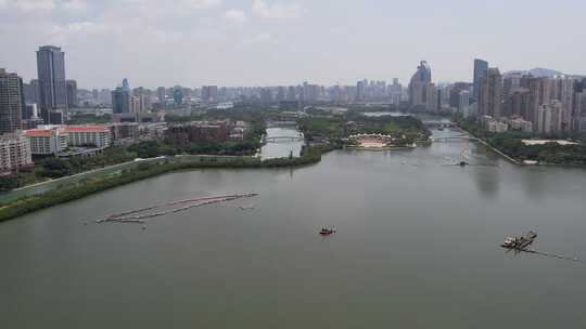 厦门市白鹭洲公园筼筜湖白鹭女神湖滨南路