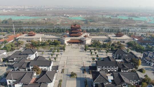 江苏南京彭祖楼地标建筑航拍