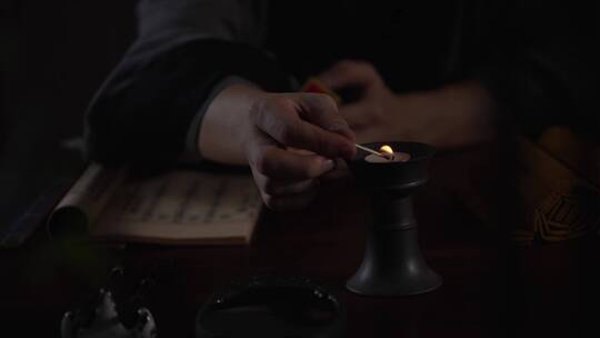 古装中国传统文化文人阅读古书诗经合集