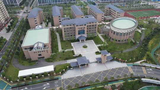 福建省南平市建阳南平实验小学武夷校区航拍