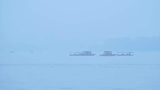 杭州雾西湖江南风景