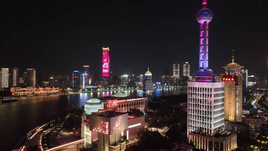 陆家嘴东方明珠夜景