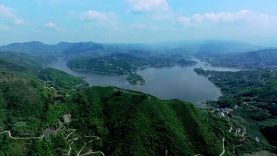 陕西安康瀛湖景区 汉江河流