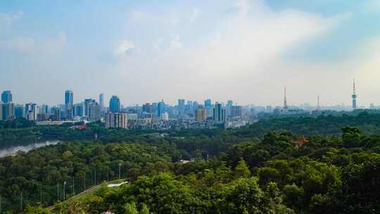 广州城市全景远景大景延时视频素材模板下载