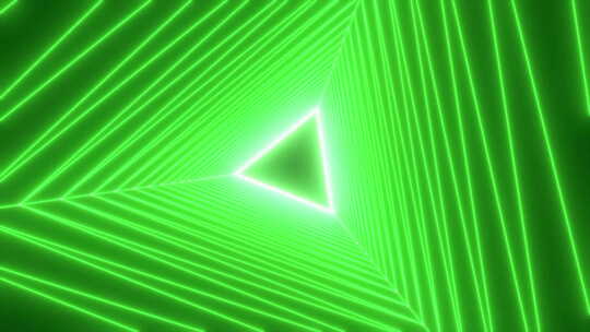 霓虹灯三角形，抽象霓虹灯背景，通过三角形