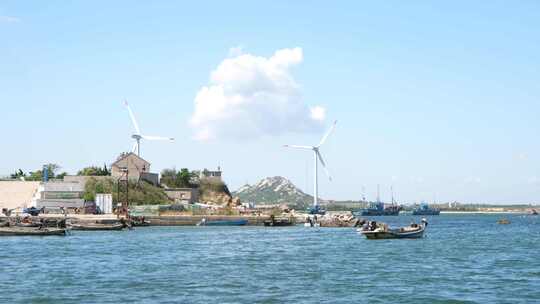青岛海边自然风光空镜头视频素材模板下载