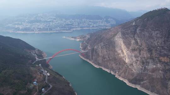 自然风景震撼长江三峡巫峡风光航拍视频