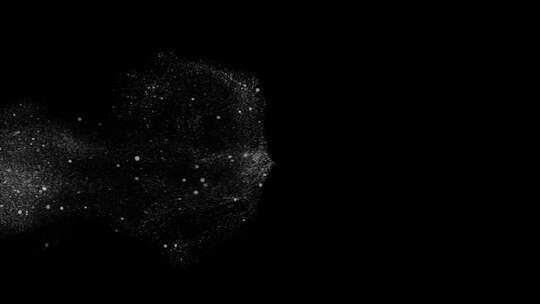 黑色背景粒子特效画面