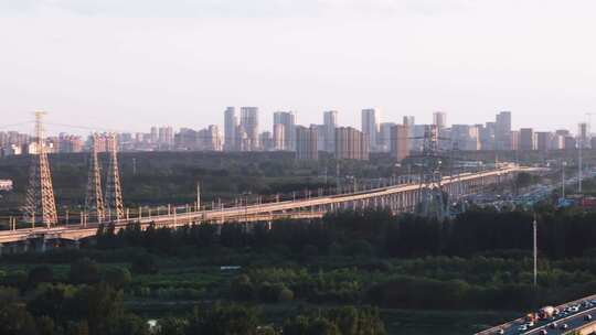 燕郊桥北京城市边缘视频素材模板下载