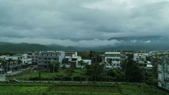 小镇街景 小城风光延时 乡镇空镜