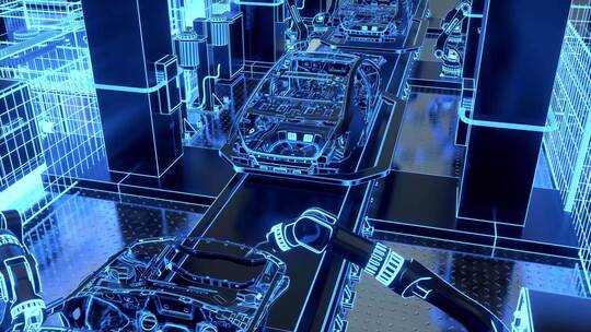 科技智能机械工厂现代化汽车车间