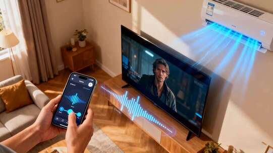 居家使用手机控制电视场景