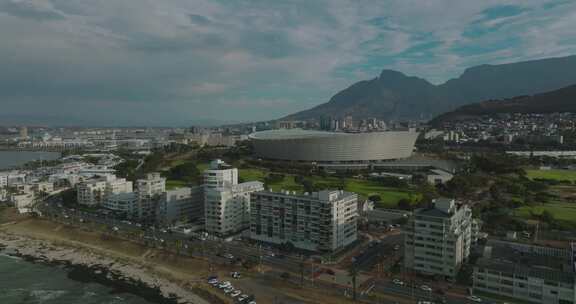 城市建筑，酒店，海岸，体育场