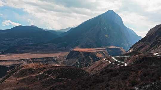 云南香格里拉地形地貌航拍视频素材模板下载