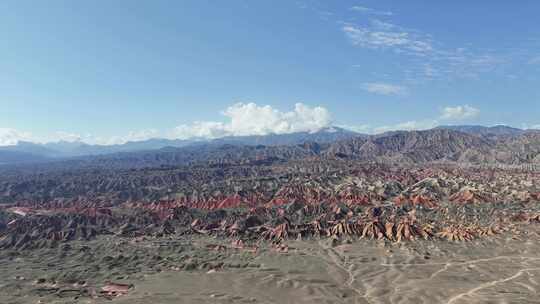 航拍甘肃张掖七彩丹霞5A景区