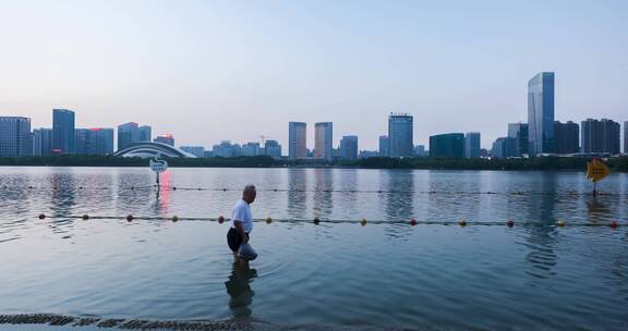 合肥天鹅湖夜景