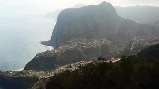 城镇，房屋，海岸，海洋