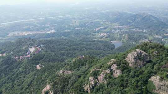 航拍湖北武汉黄陂区木兰景区