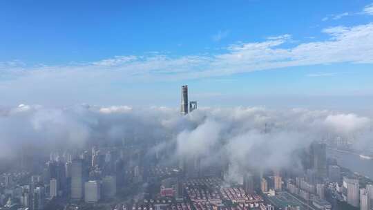 上海之巅 陆家嘴平流雾 上海穿云