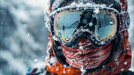 雪山登山团队励志攀登雪山高山奋斗高峰成功