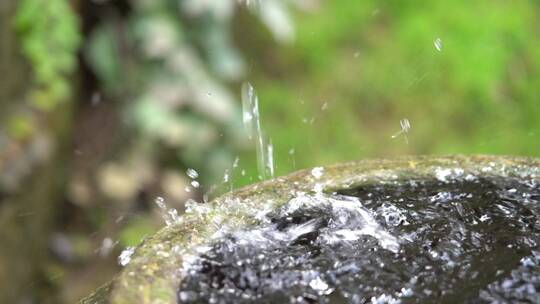 升格纯净流水滴水慢动作户外清新自然