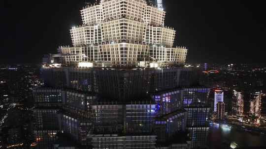 上海夜景 陆家嘴夜景 金融城 城市晚霞