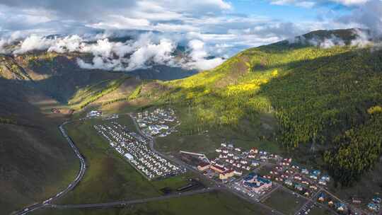 4K新疆贾登峪风景延时