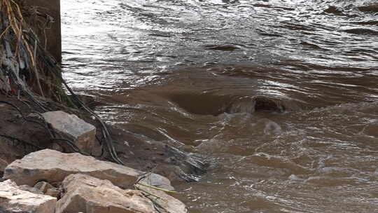 河流 流水 水面 奔流 江河 波涛 波浪翻滚