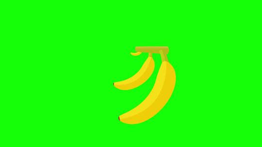香蕉卡通动画视频素材模板下载