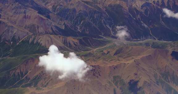 中国山川河大地自然风光山脉起伏