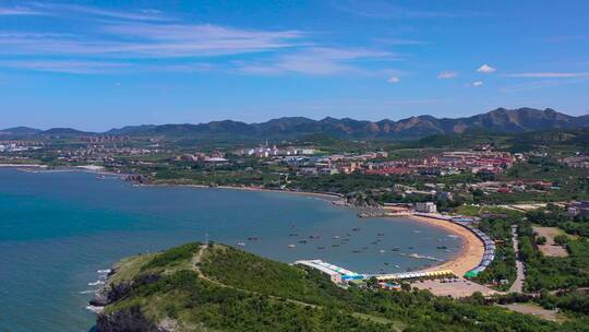 4K海边 海滨浴场 海岸线