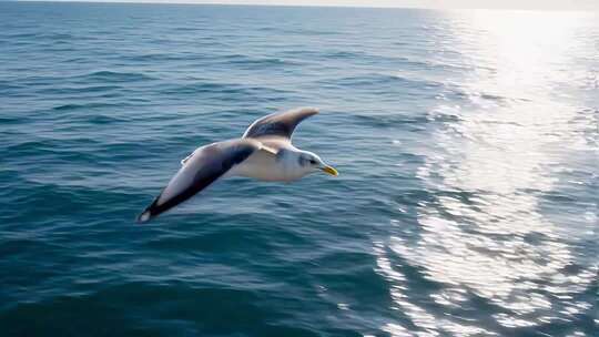 海面上飞翔的海鸥