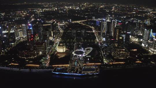 杭州城市阳台夜景灯光秀