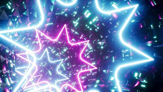 绚丽霓虹星光VJ隧道