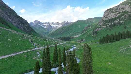 孟克特古道 新疆 雪山草原 旅行自驾