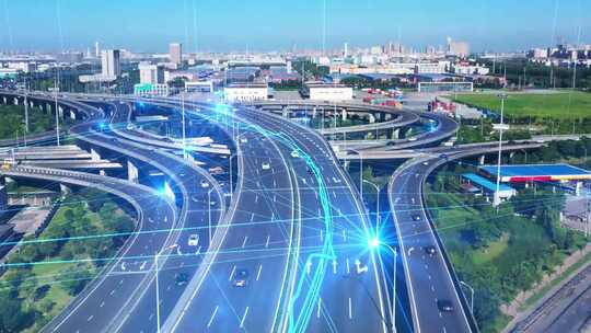科技城市交通点线数据科技城市片头