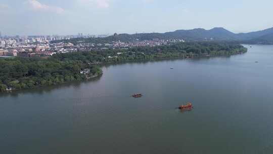 杭州西湖风景区航拍