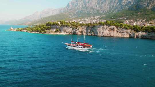 克罗地亚，海岸，海，地中海