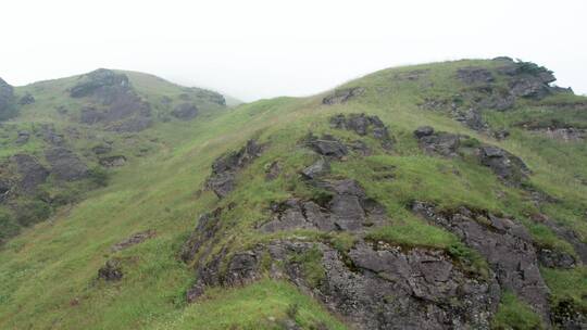 航拍武功山自然地貌石峰4k视频