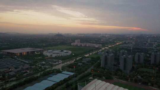 杭州余杭未来科技城梦想小镇航拍