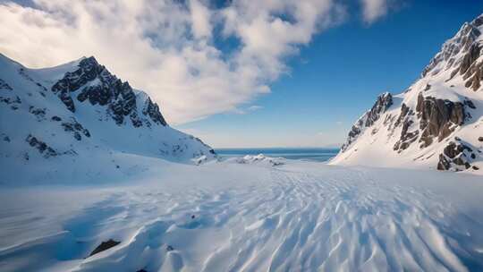雪山自然风光全景