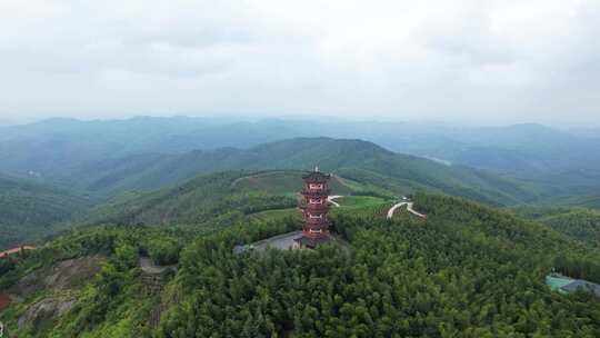 湖南省耒阳市蔡伦竹海风景区航拍