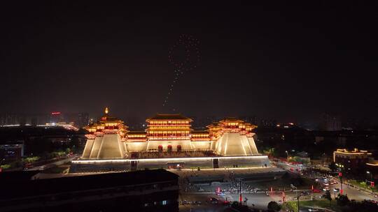 洛阳洛阳城应天门遗址七夕节无人机表演