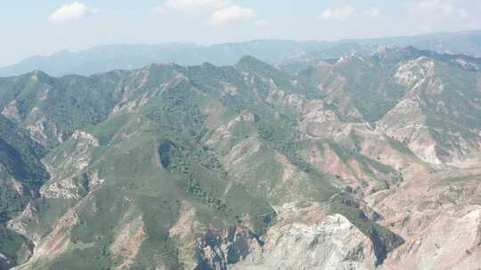 航拍内蒙古呼和浩特大青山井尔梁风景