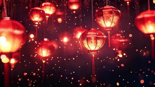 喜庆红色灯笼背景素材