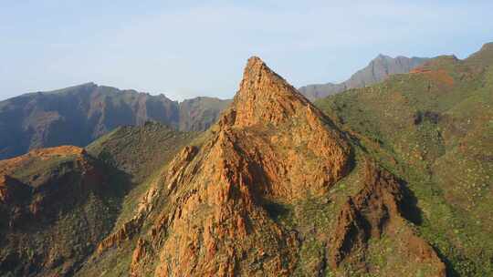 特内里费岛，山，草，绿色