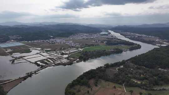 信丰县崇仙乡山水风光航拍