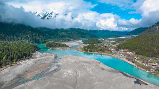 4K西藏波密古乡湖景区延时