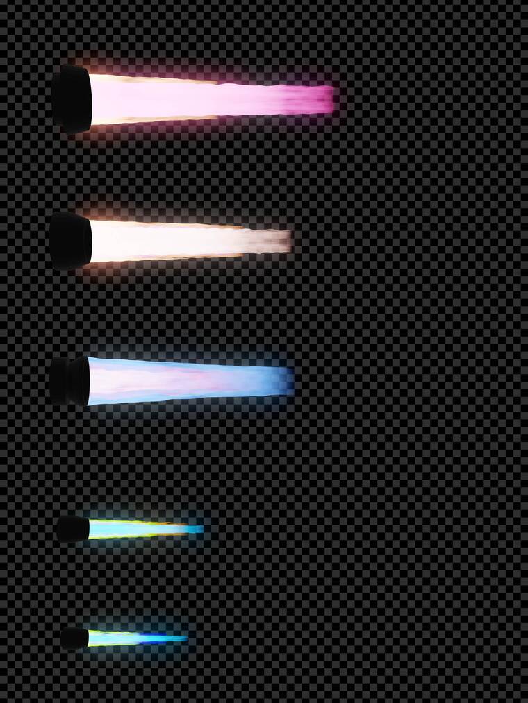 推进器尾焰拖尾